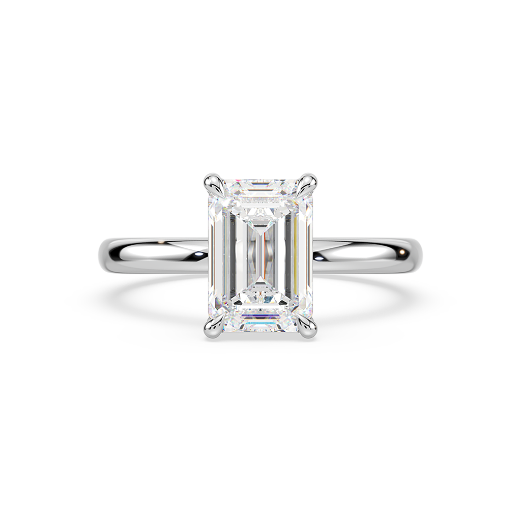 Classic 1.50ct Emerald cut LAB DIAMOND Solitaire Ring