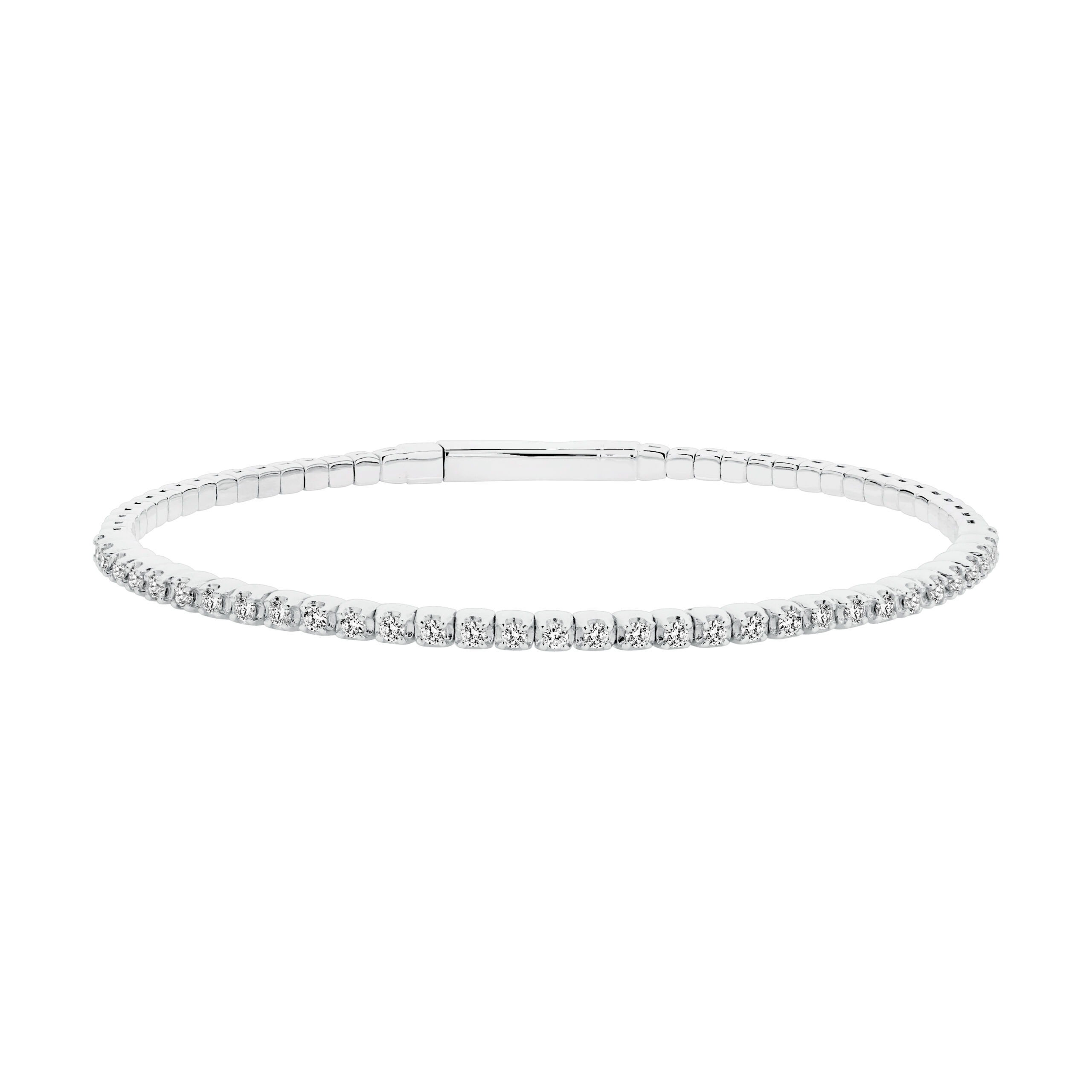 14ct Diamond Flexible Bangle 0.80ct