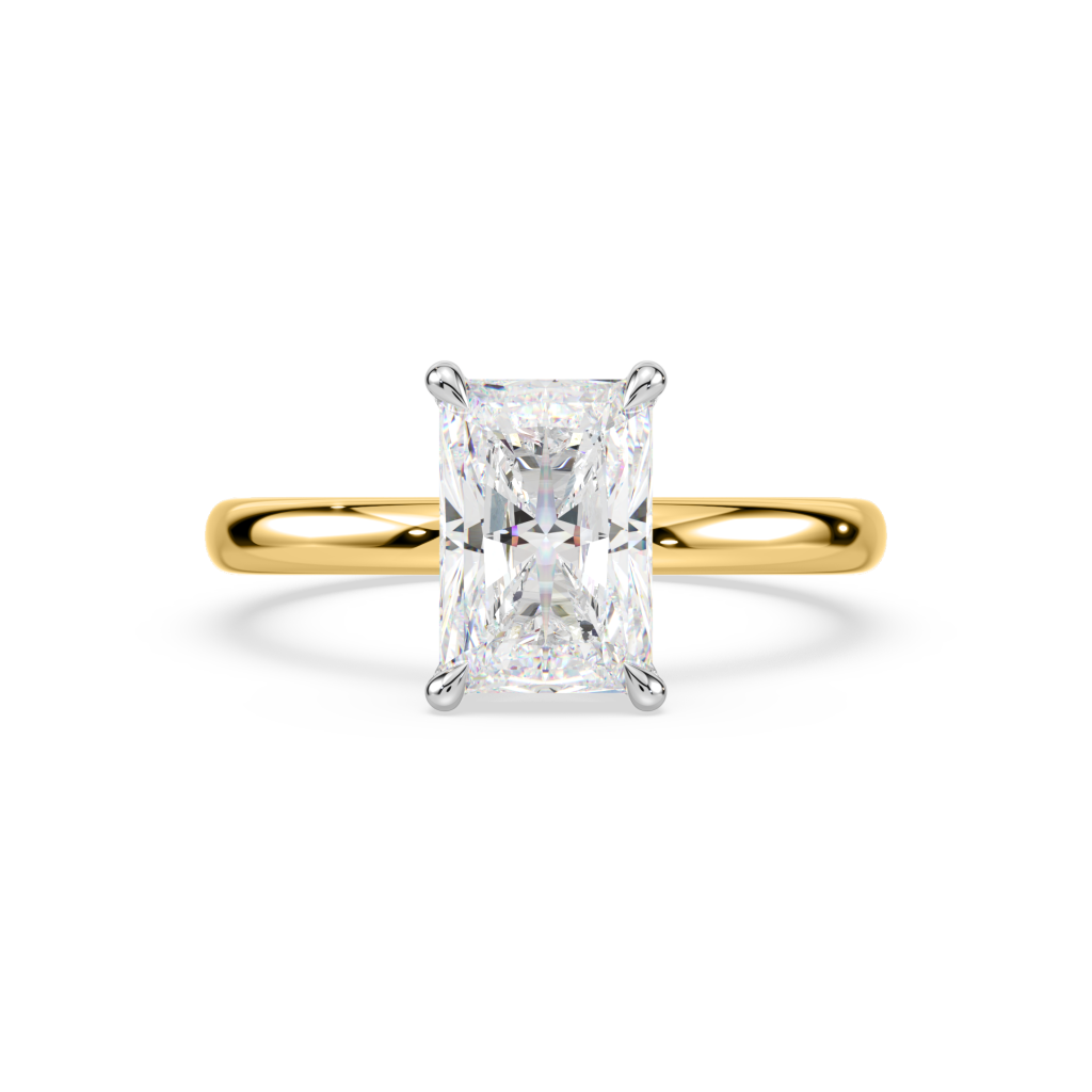 Classic 2.00ct Radiant LAB Diamond Solitaire Ring g