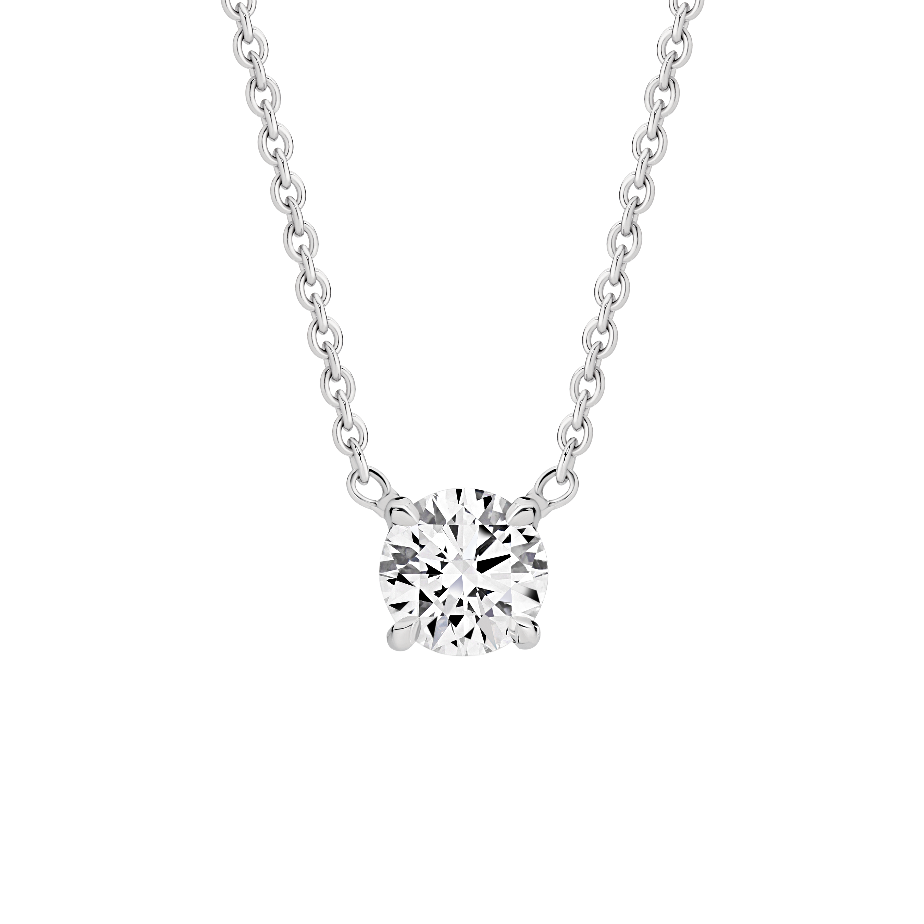 0.50ct Round Brilliant Cut Diamond Pendant 18ct Necklace