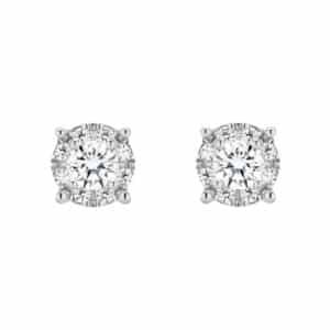 w/g illusion set earrings