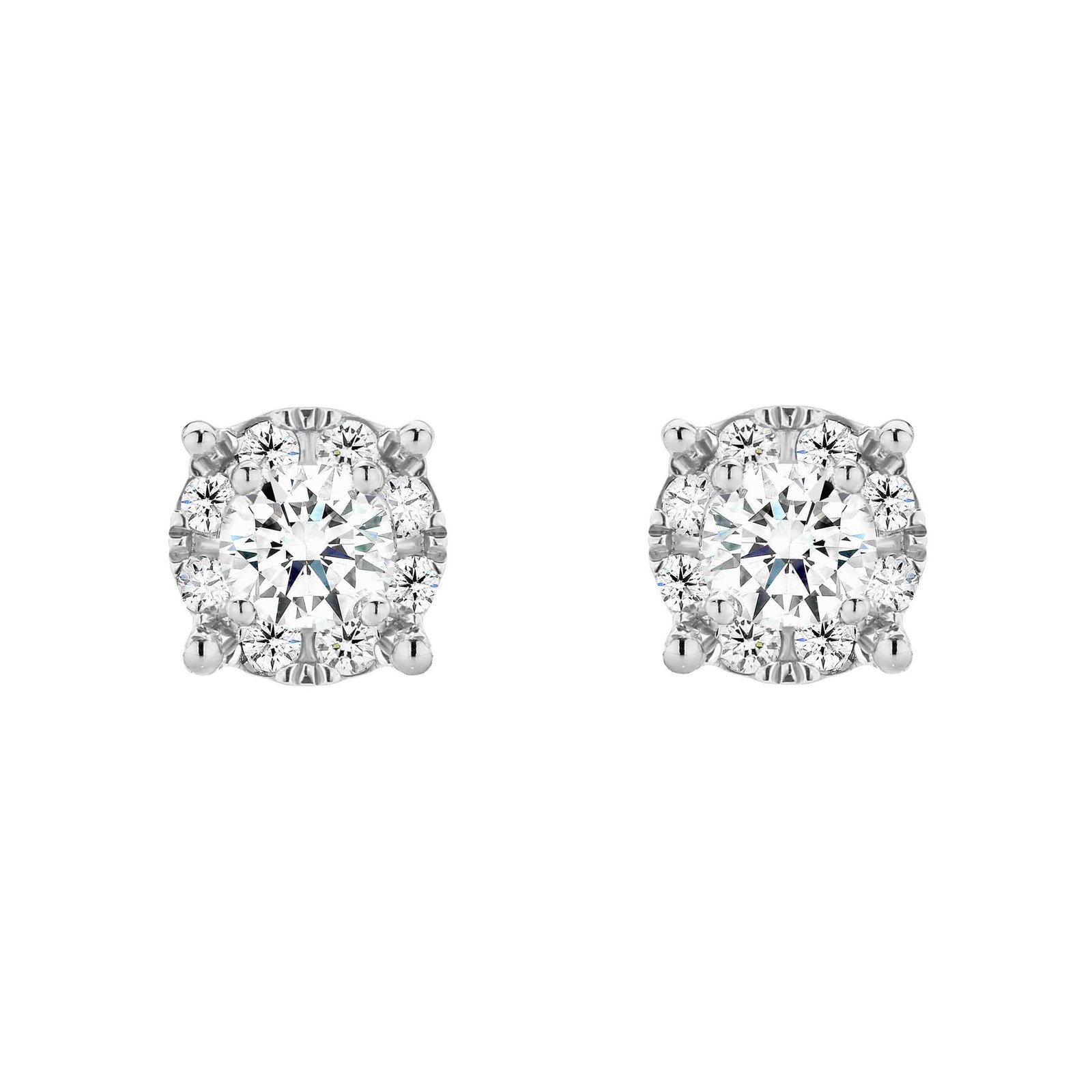 w/g illusion set earrings