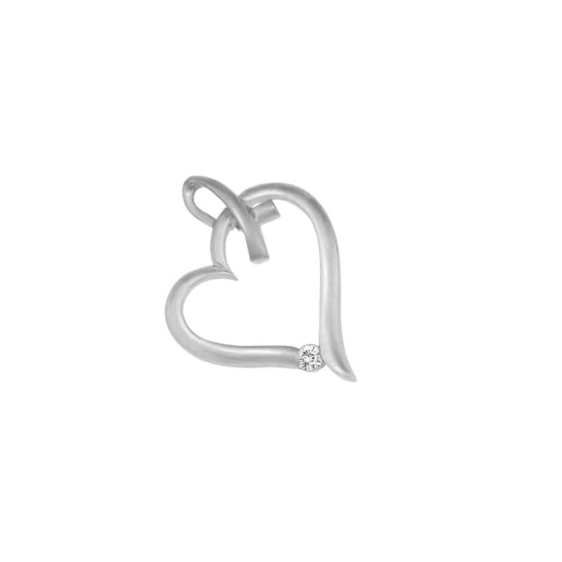 9ct Heart Pendant 0.05ct